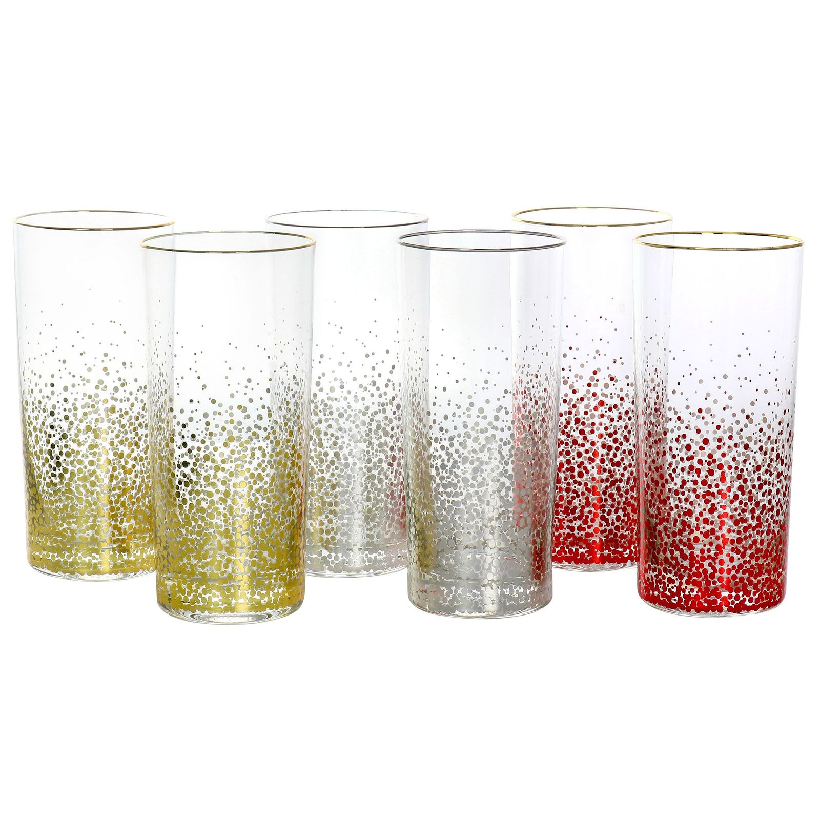 Laurie Gates California Designs Audrey Hill 6 Piece 16oz Glass Tumbler Set in A - $78.38