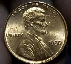 1980 Lincoln Cent. FREE SHIPPING  - £5.53 GBP