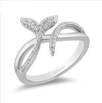 Elsa Snowflake Wedding Ring, 1/7 CTTW Ariel Ring Diamond Moana Wave Wedding Ring - £39.96 GBP