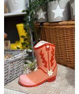 Pink/Red Cowboy Boot Flower Vase - $23.28