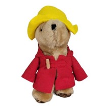 Eden Paddington Teddy Bear Macys Plush Yelloe Hat Red Coat Hood 9&quot; 1981 - $24.24