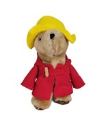 Eden Paddington Teddy Bear Macys Plush Yelloe Hat Red Coat Hood 9&quot; 1981 - £18.20 GBP