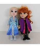 Disney Jakks Pacific Frozen 2 Princess Elsa Anna 14&quot; Doll Set Queen Clot... - £15.21 GBP