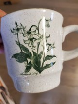 Set of 2 - Vintage Noritake Stoneware Mountain Flowers Teacup Coffee Mugs 8343 - £7.50 GBP