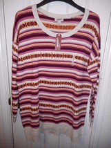 Women&#39;s Arizona Scoop Neck Tunic Sweater Size XX-Large Pink Orange NEW - £16.35 GBP