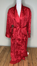 Vintage Victoria’s Secret Women’s Silky Robe With tie Size S Red A9 - $34.55