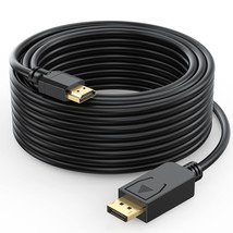Displayport To Hdmi Cable 30Ft 4K, Display Port Dp To Hdmi Cable Adapter Male To - £52.56 GBP