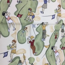 FQ Fat Quarter Quilting Fabric 18&quot; x 22&quot; Retro Women Golfers Golfing Golf - £5.52 GBP