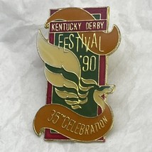 1990 Kentucky Derby Festival Pegasus Parade Horse Racing Enamel Lapel Hat Pin - $7.95