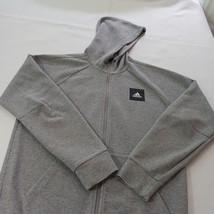 ADIDAS FL3997 Men's Gray Full Zip Hoodie Sweatshirt Jacket Size Medium image 15