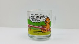 Vintage 1980 Garfield Mcdonald&#39;s Glass Mug Cup, Odie, Arlene, Nermal USA - £5.05 GBP