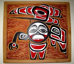 Thunderbird Carving on Panel by Arnold Smith Squamish Nation BC First Na... - £365.14 GBP