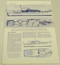 1945 Magazine Picture Article Chris-Craft Boat Designs 60 Ft Cruiser &amp; 36 Ft  - £11.19 GBP