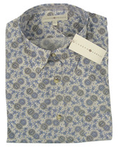 NEW Joseph Abboud Button Front Shirt!  L   *Blue, White, Tan Paisley*  Roomy Fit - £31.31 GBP