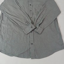 Stafford Executive Men's Gray Cotton Long Sleeve Button Up Shirt Size 17.5 image 12