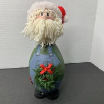 Vintage Christmas Paper Mache Santa 10 Inch Tall Homemade - £6.44 GBP