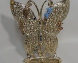 Vintage Torino Gold Tone Butterfly Earring Tree Holder Display Stand, - £15.48 GBP