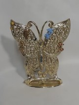 Vintage Torino Gold Tone Butterfly Earring Tree Holder Display Stand, - £15.37 GBP