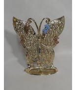 Vintage Torino Gold Tone Butterfly Earring Tree Holder Display Stand, - $17.46