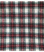 Wool Plaid Fabric 3 yds 5 in x 56 in Beautiful Red Green White Christmas... - £95.07 GBP