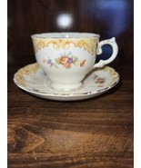 Plant Tuscan China Teacup &amp; Saucer Floral Pattern - £34.05 GBP