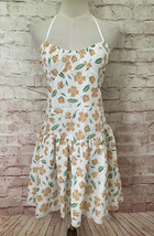 NEW Cider Women WHITE Floral Eyelet Fit &amp; Flare Halter Mini Dress XL - £28.73 GBP