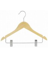 Juniors Natural Wooden Combination Hanger - 14" Box of 5 - $19.55