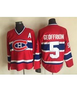 Canadiens #5 Bernie Geoffrion Jersey Old Style Uniform Red - €42,53 EUR