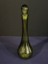 Vintage AVON Bird of Paradise Foaming Bath Oil Green Glass Decanter Bottle Empty - £5.10 GBP