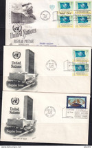 USA UN 7 Covers cancel New York 1962 Block of 4/Pair/Single 15824 - £7.91 GBP