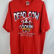 Dead Cow Cookin &amp; Bean Fixin Extravaganza TEE Tshirt XL Red TEE - $16.83