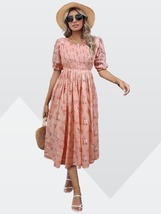 Light Orange Rayon cotton western dress for women - £30.38 GBP