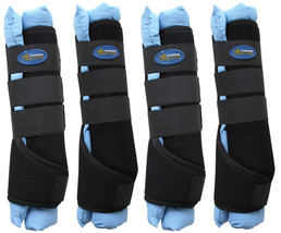Horse Stable Shipping Boots Wraps Front Rear 4PK Purple Leg Care Sky Blu... - $99.99