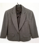 BCBGMAXAZRIA Cropped Blazer Size Small - Gray with Black Buttons Work Wear - $19.99