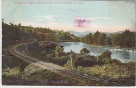 Railroad Tracks By French Broad River Asheville North Carolina NC 1907 Postcard - £2.35 GBP