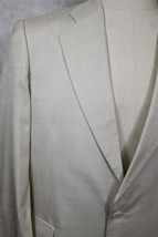 BEAUTIFUL Vtg Smith&#39;s Bermuda Cream White 100% Silk Resort Sport Coat 44R - $85.49