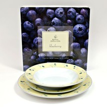 Royal Doulton Blueberry Dinner Salad Plate Cereal Soup Bowl Yellow 2005 ... - £13.45 GBP