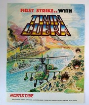 Romstar Twin Cobra Arcade FLYER Original Video Retro War Battle Artwork 1987 - £16.08 GBP