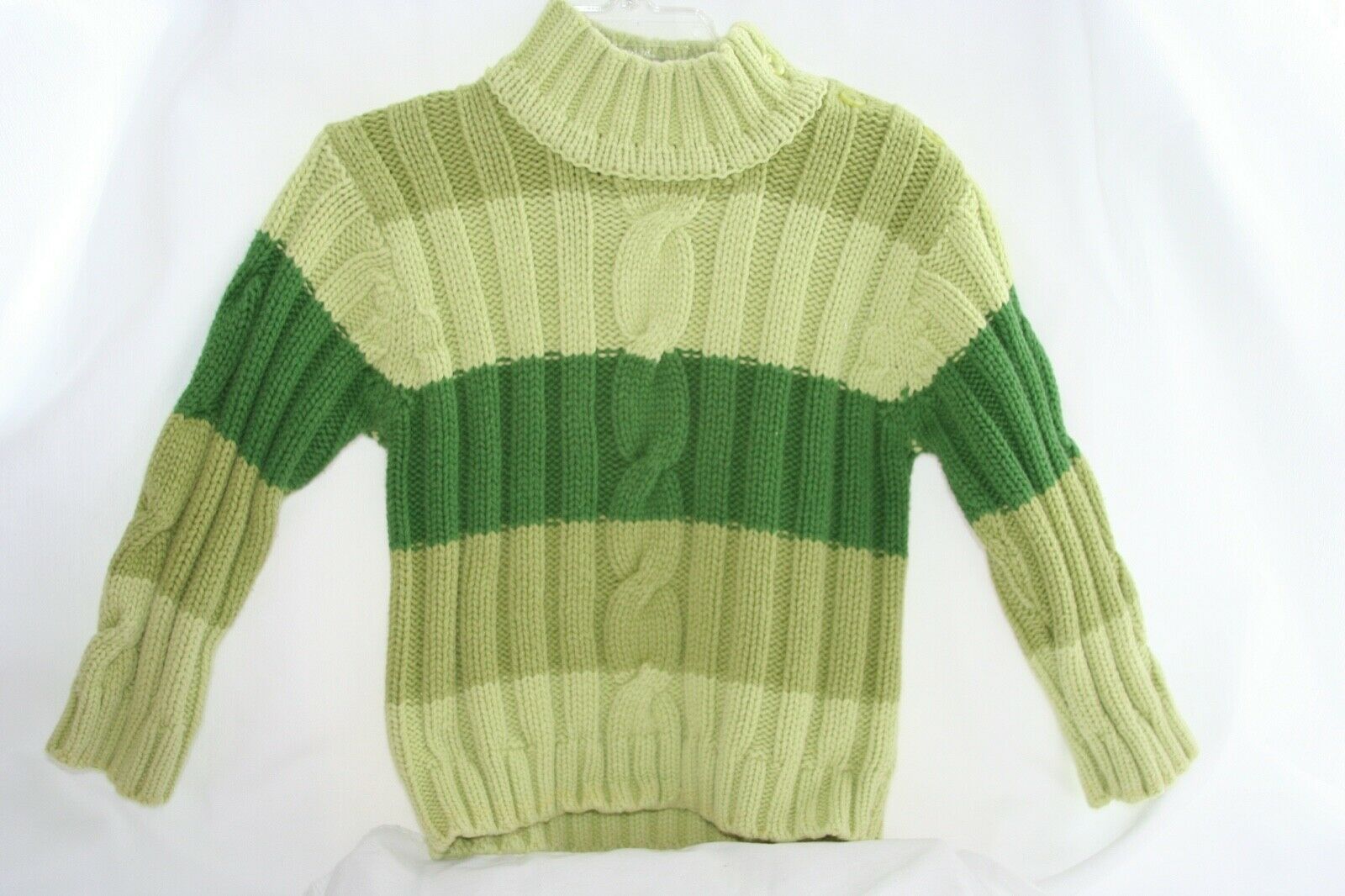 The Children’s Place Striped Green Ombre Sweater with MITTENS 36 month/3T - $14.84
