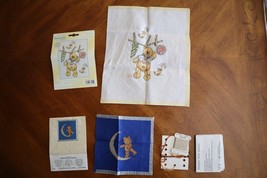 Finished Cross Stitch Baby Lot Wash Line Fun Janlynn Teddy Bear Moon Com... - $266.38 MXN