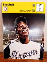 1977 Henry &quot;Hammerin&#39; Hank&quot; Aaron Sports Illustrated Large Baseball Photo Card - £14.33 GBP