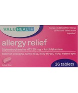 Allergy Relief / Antihistamine Diphenhydramine 25mg 36 Tabs/Pk - €3,03 EUR