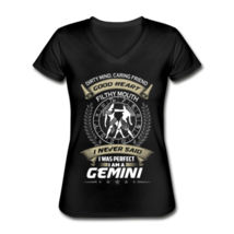 Women&#39;s Gemini Zodiac V-Neck T-Shirt Astrology - £19.29 GBP