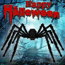 2Pcs Giant Spider Halloween Decor Haunted House Prop Outdoor Scary Party Decor - £15.97 GBP
