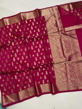Zari Work kaddi georgette Saree, Banarasi Zari Weaving, Wedding Saree, Gift for  - £68.62 GBP