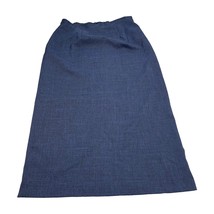 Sag Harbor A-Line Skirt Women&#39;s 12 Navy Blue 100% Polyester Back Zip Classic Fit - £17.06 GBP