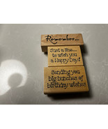 Lot of 3-SAYING - Wood Mounted Rubber Stamps Darcie’s Stamps Rosa - $21.72 CAD