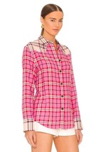 Rag &amp; Bone Jillian Plaid Button Shirt Fuchsia ( XS ) - £100.97 GBP