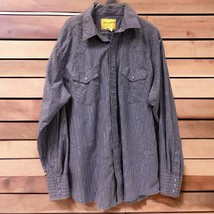 Men&#39;s Wrangler Western Fashions Blue Striped LS Button Shirt XL Snaps RN... - $31.68