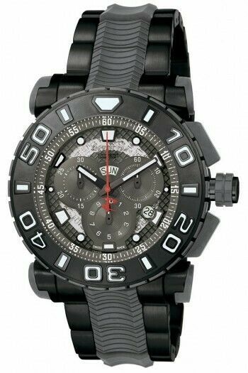 INVICTA RESERVE OCEAN HAWK QUARTZ WATCH - BLACK, GUNMETAL CASE WITH BLACK - $243.00